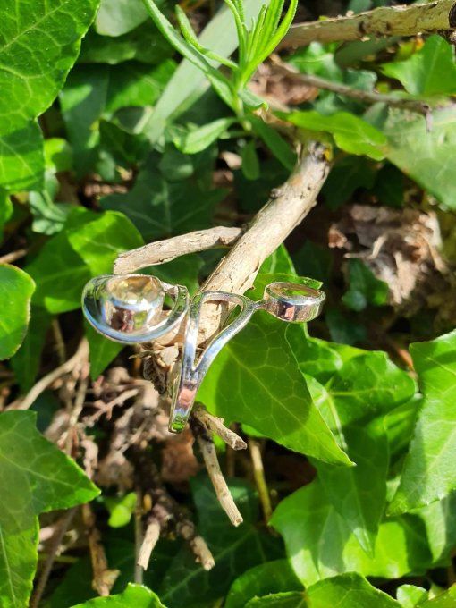 Bague Argent Citrine naturelle (Brésil AAA)