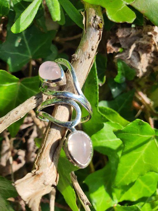 Bague Quartz rose (Afrique du sud AA)