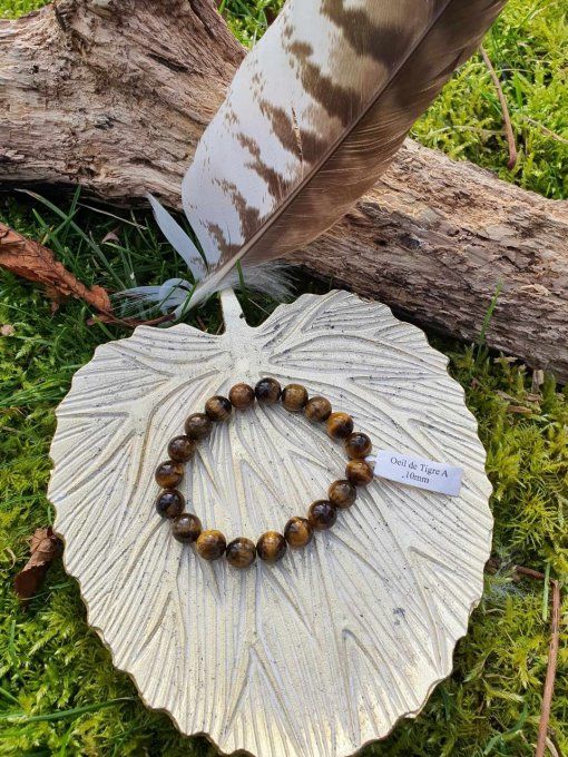 Bracelet Oeil de tigre (Afrique du Sud A boules 10mm)