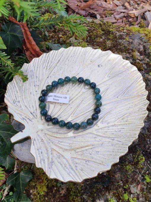 Bracelet boule Agate mousse (Brésil A)