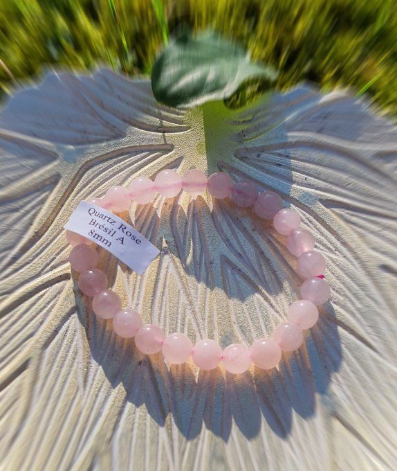 Bracelet Quartz rose (Brésil A)