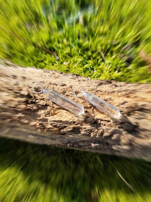 Pendentif pointe Cristal de Roche (Brésil A)